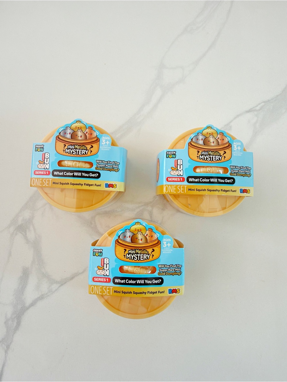 NEW RMS Mini Metallic Mystery Dumpling Bundle of 3 Series 1 Gold Edition✨ RARE
